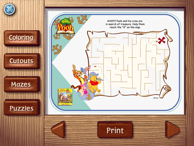 Playhouse Disney's The Book of Pooh: A Story Without a Tail (Windows) screenshot: ...and mazes