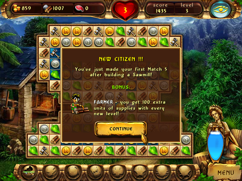 Cradle of Rome (Windows) screenshot: Bonus farmer citizen