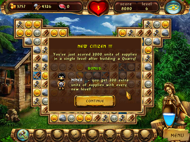Cradle of Rome (Windows) screenshot: Miner citizen