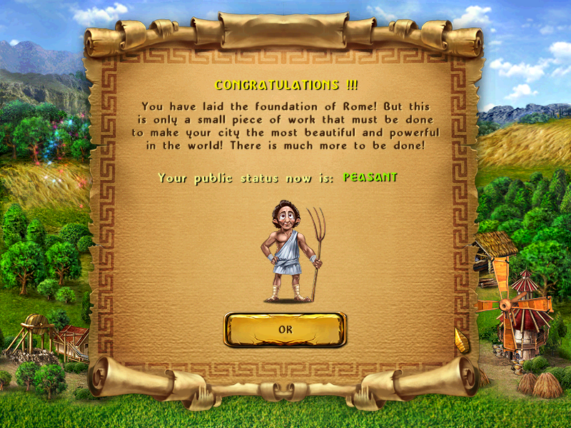Cradle of Rome (Windows) screenshot: Peasant status