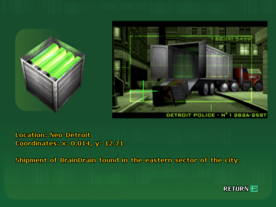 RoboCop (Windows) screenshot: Now you can look at evidence you gathered.