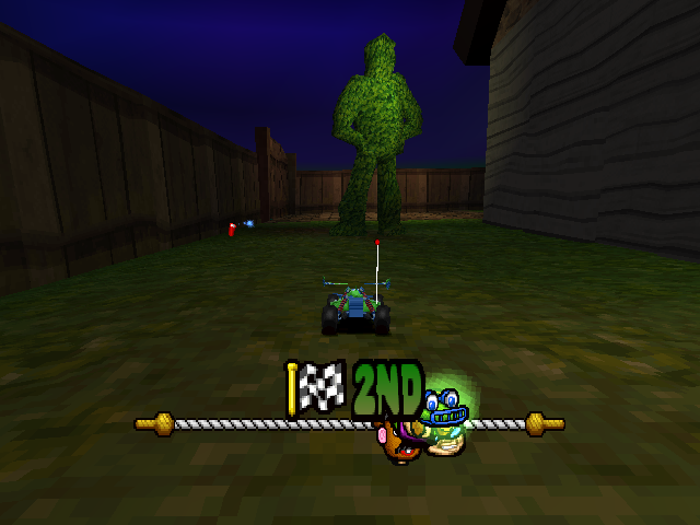 Disney•Pixar Toy Story Racer (PlayStation) screenshot: Weird topiary