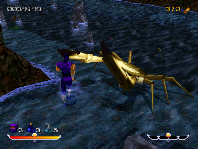 Ninja: Shadow of Darkness (PlayStation) screenshot: Giant crab