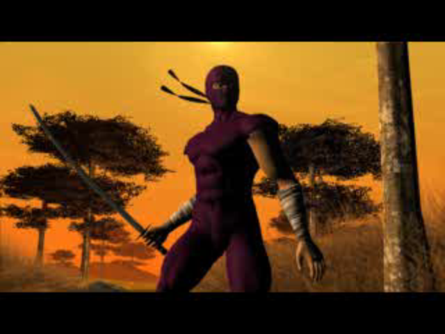 Ninja: Shadow of Darkness (PlayStation) screenshot: Purple ninja