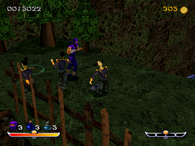 Ninja: Shadow of Darkness (PlayStation) screenshot: Female enemy