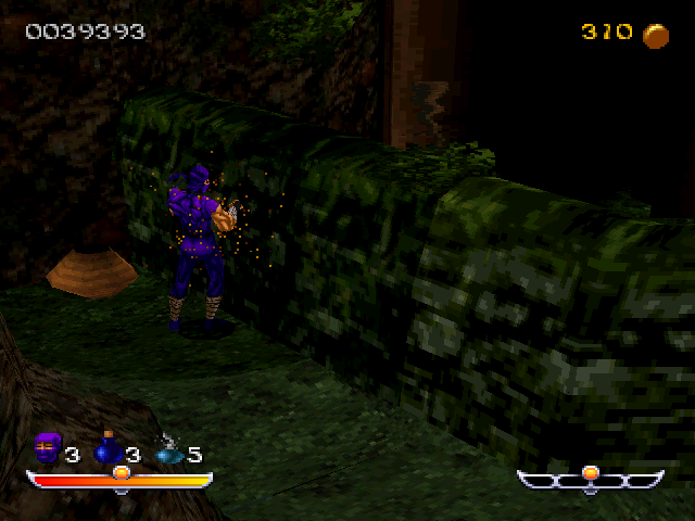 Ninja: Shadow of Darkness (PlayStation) screenshot: Bee hive