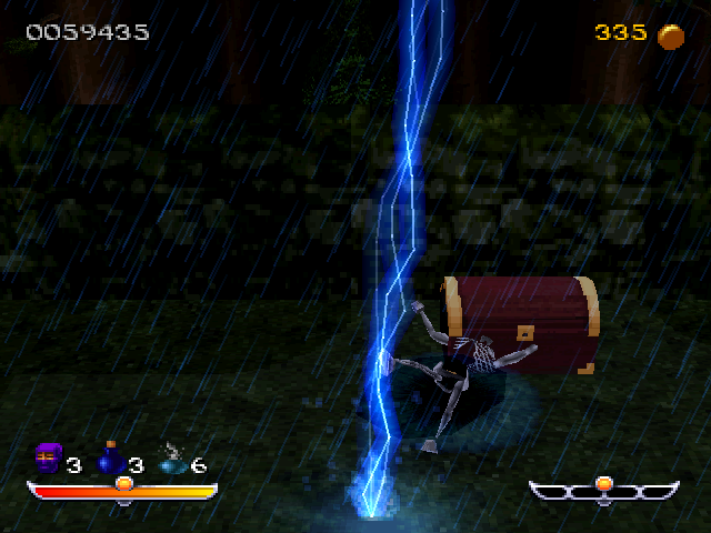 Ninja: Shadow of Darkness (PlayStation) screenshot: Lightning bolt