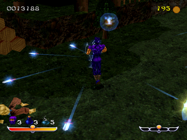 Ninja: Shadow of Darkness (PlayStation) screenshot: Special attack