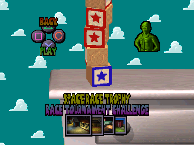 Disney•Pixar Toy Story Racer (PlayStation) screenshot: Space race trophy