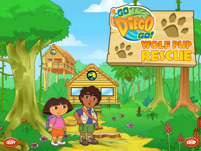 Go, Diego, Go! Wolf Pup Rescue (Windows) screenshot: Title page