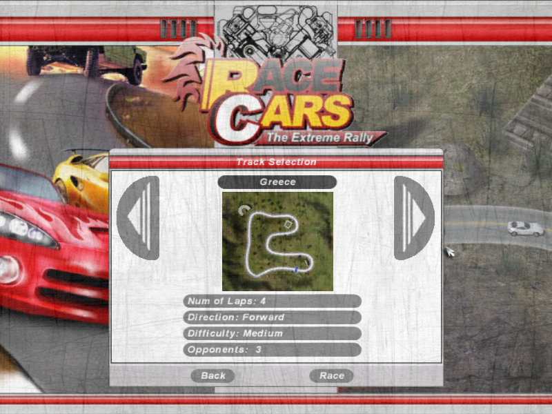 Race Cars: The Extreme Rally (Windows) screenshot: Off to Greece!