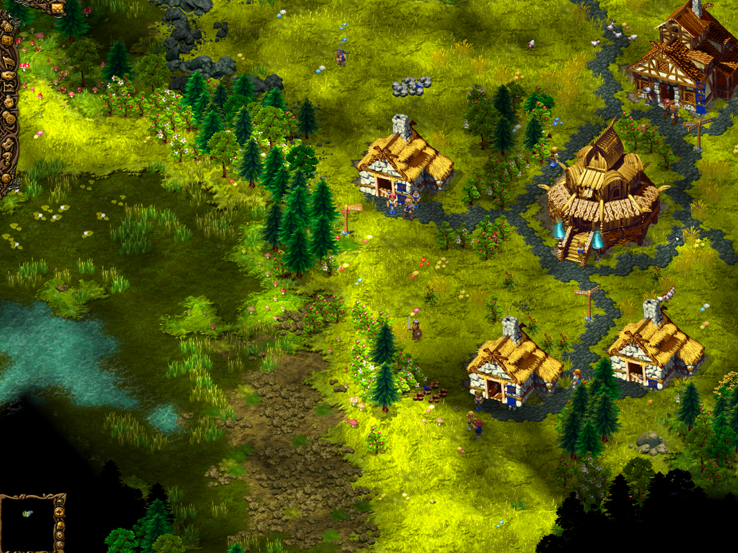 Cultures 2: The Gates of Asgard (Windows) screenshot: The Viking village
