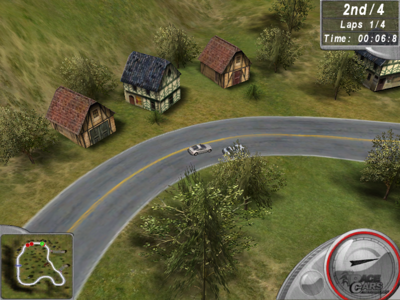 Race Cars: The Extreme Rally (Windows) screenshot: What quaint little homes adorn this track.