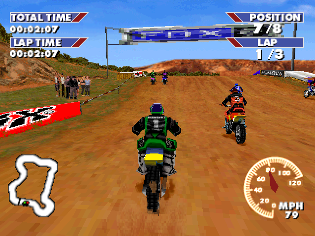 Championship Motocross Featuring Ricky Carmichael (PlayStation) screenshot: Australian track