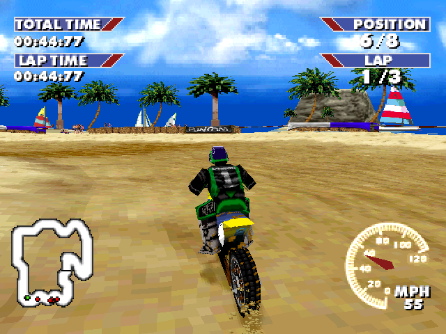 Championship Motocross Featuring Ricky Carmichael (PlayStation) screenshot: Ships