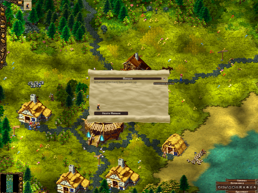 Cultures 2: The Gates of Asgard (Windows) screenshot: Your characters age as time passes.