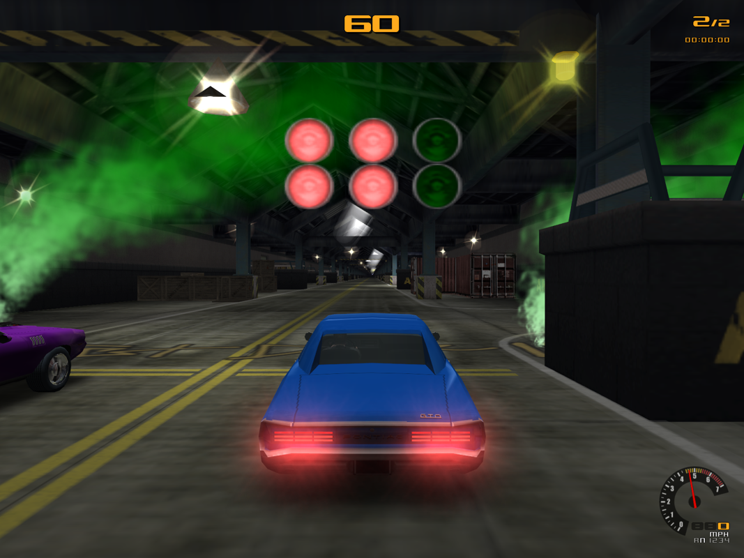 Test Drive (Windows) screenshot: Drag racing mode