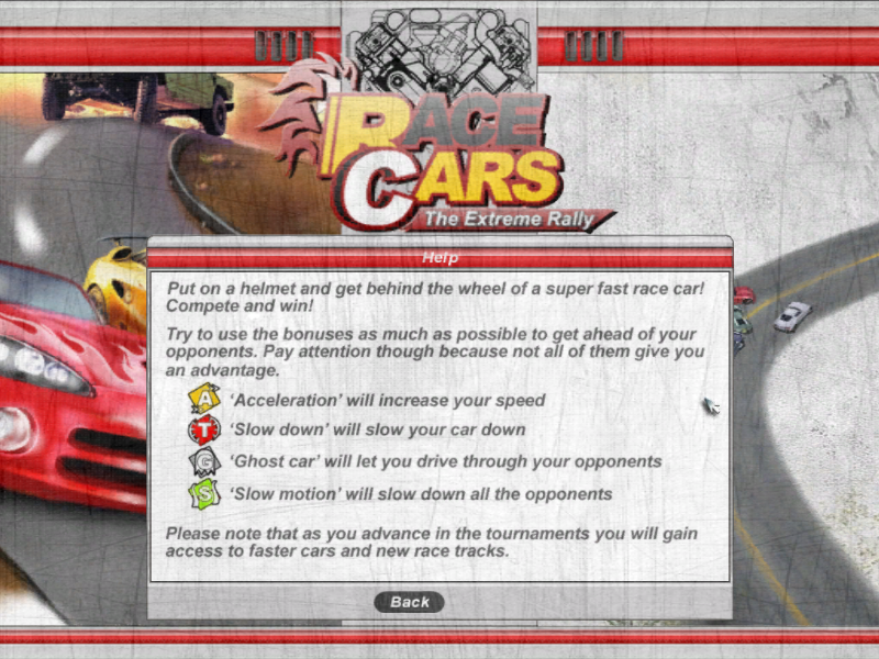 Race Cars: The Extreme Rally (Windows) screenshot: Power ups
