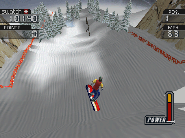 Cool Boarders 3 (PlayStation) screenshot: Jumping.