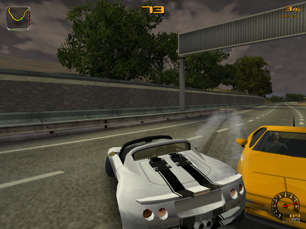 Test Drive (Windows) screenshot: The first of many wipeouts