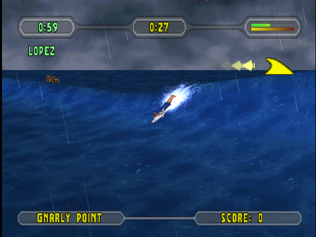 Championship Surfer (PlayStation) screenshot: Diving.