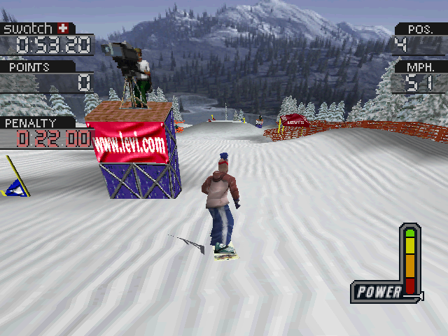 Cool Boarders 3 (PlayStation) screenshot: TV camera