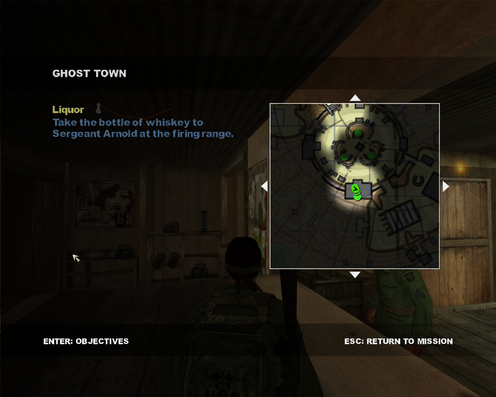 Conflict: Vietnam (Windows) screenshot: You will also get bonus missions like taking a drink to someone.