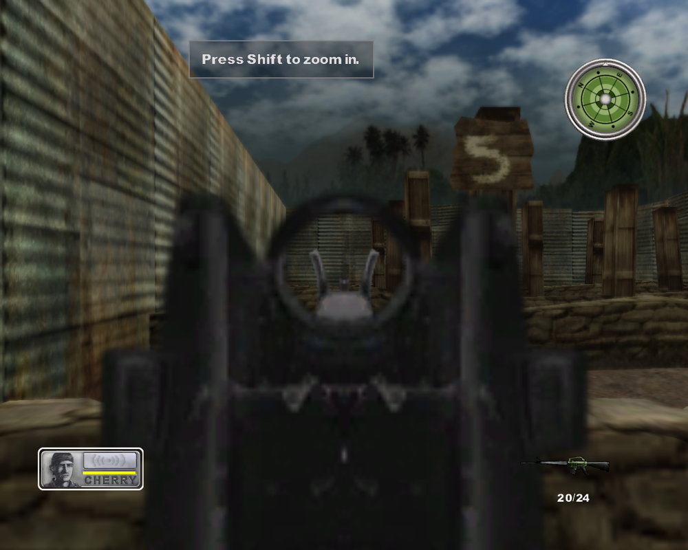 Conflict: Vietnam (Windows) screenshot: Taking aim at the firing range.