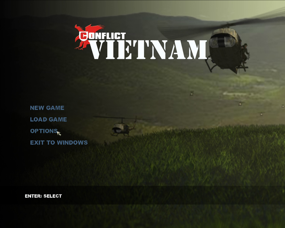 Conflict: Vietnam (Windows) screenshot: Main Menu.