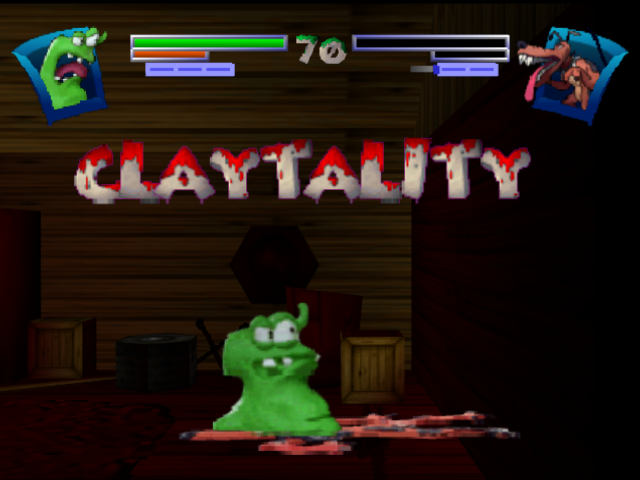 Clay Fighter: Sculptor's Cut (Nintendo 64) screenshot: I can hear Mortal Combat fanboys shouting "blasphemy!".