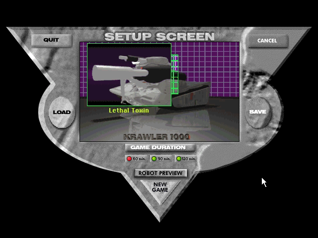 Maabus (Windows 3.x) screenshot: Tank detail