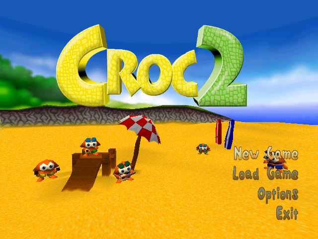 Croc 2 (Windows) screenshot: Title screen