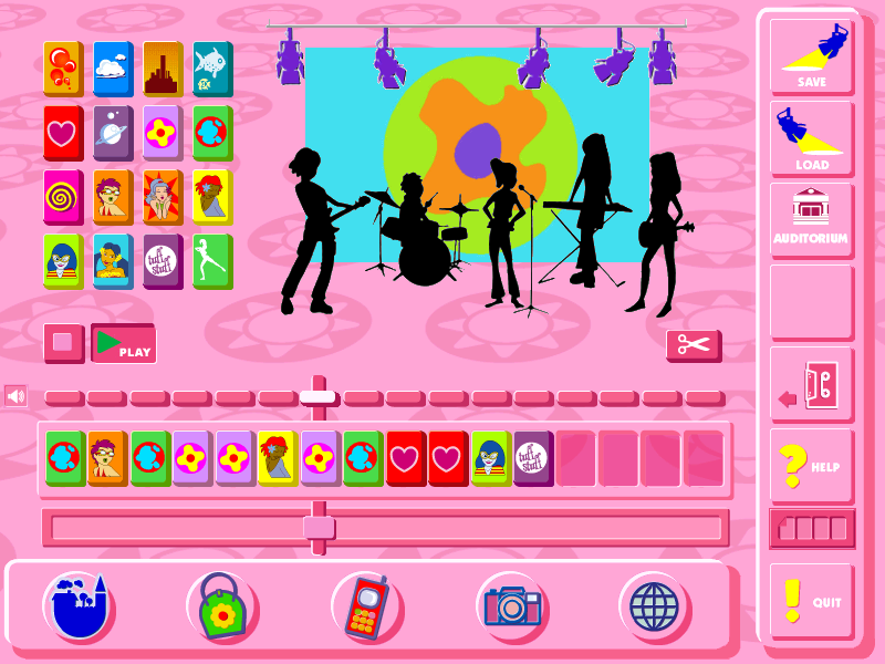 LEGO Friends (Windows) screenshot: Setting up the background light show.