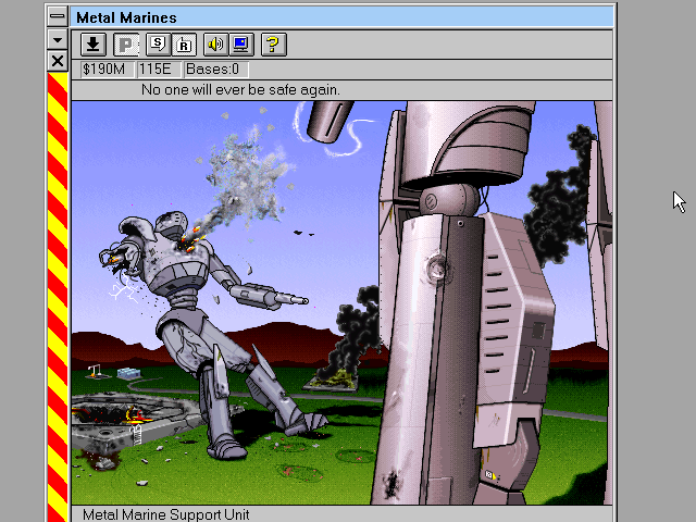 Metal Marines (Windows 3.x) screenshot: Game over