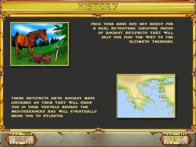 Atlantis Quest (Windows) screenshot: Off the Greece! Where better start?