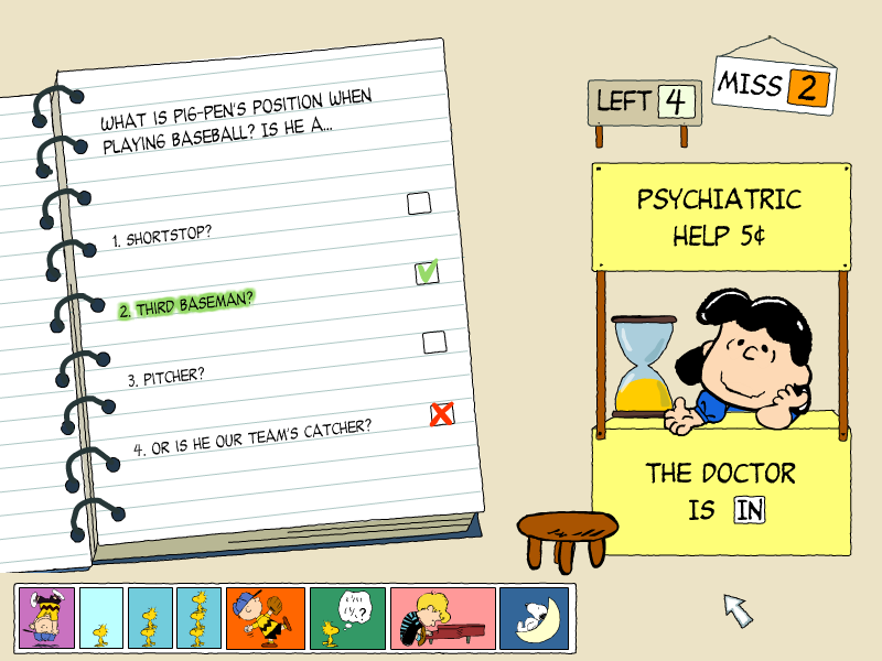 Peanuts: It's the Big Game, Charlie Brown! (Windows) screenshot: Oops!