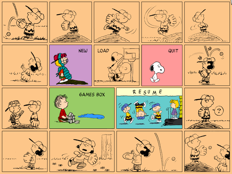 Peanuts: It's the Big Game, Charlie Brown! (Windows) screenshot: The play options screen