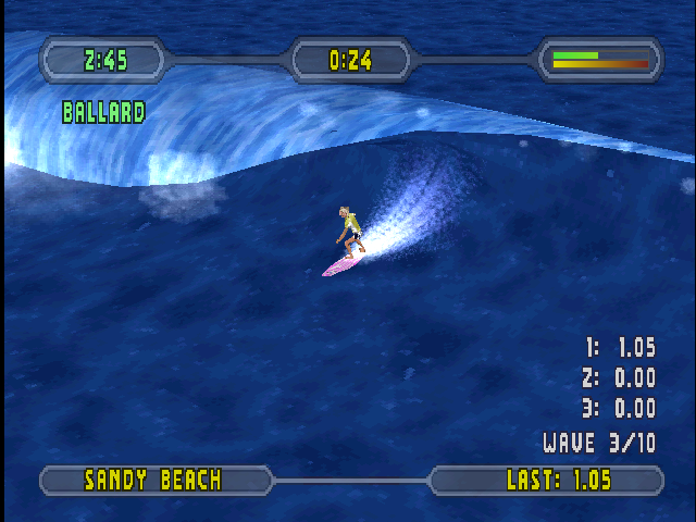 Championship Surfer (PlayStation) screenshot: Sandy Beach