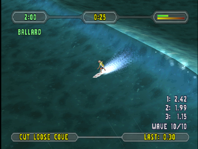Championship Surfer (PlayStation) screenshot: Cut Loose Cove