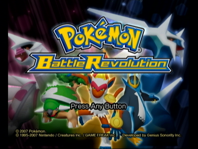 Pokémon Battle Revolution (Wii) screenshot: Title screen