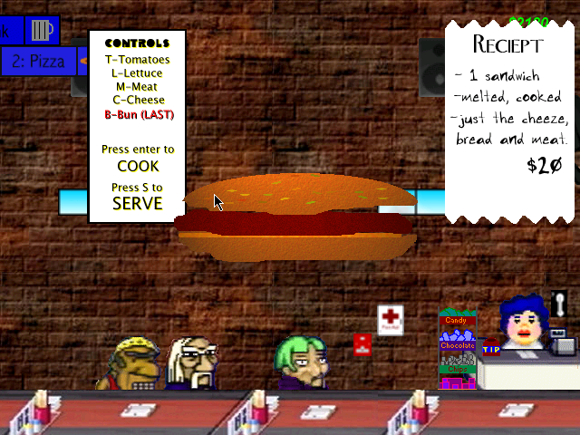 Ore no Ryomi (Windows) screenshot: Preparing a sandwich