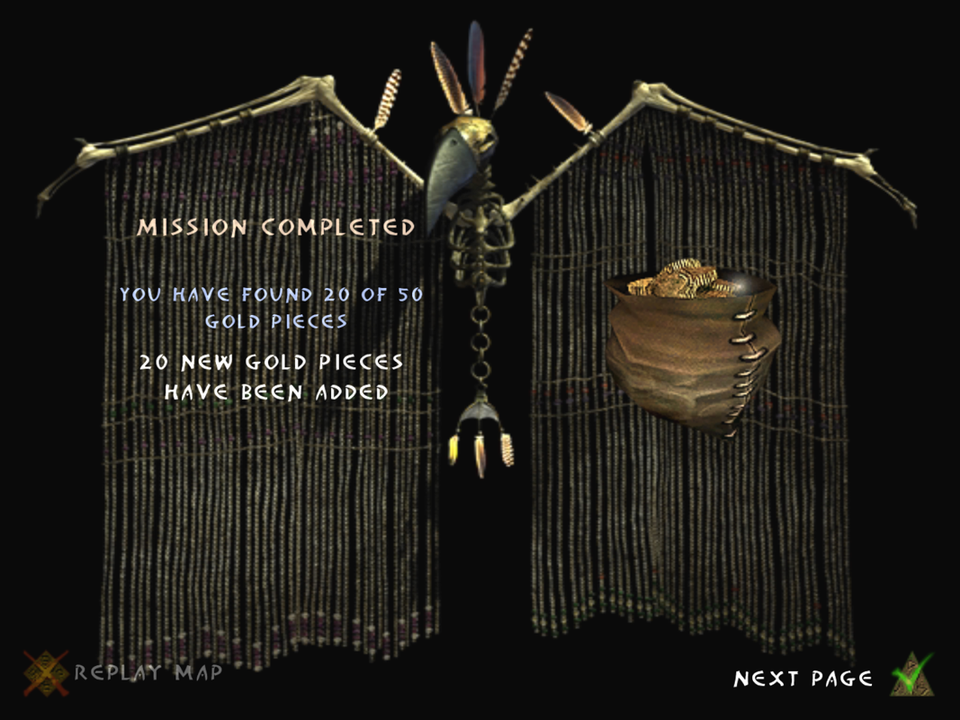 Enclave (Windows) screenshot: Mission bonuses collected.