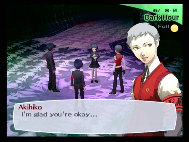 Shin Megami Tensei: Persona 3 (PlayStation 2) screenshot: A successful rescue operation?