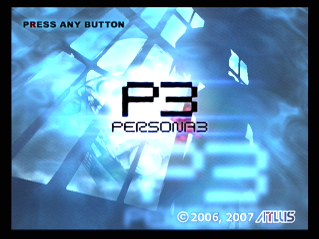 Shin Megami Tensei: Persona 3 (PlayStation 2) screenshot: Title screen / main menu