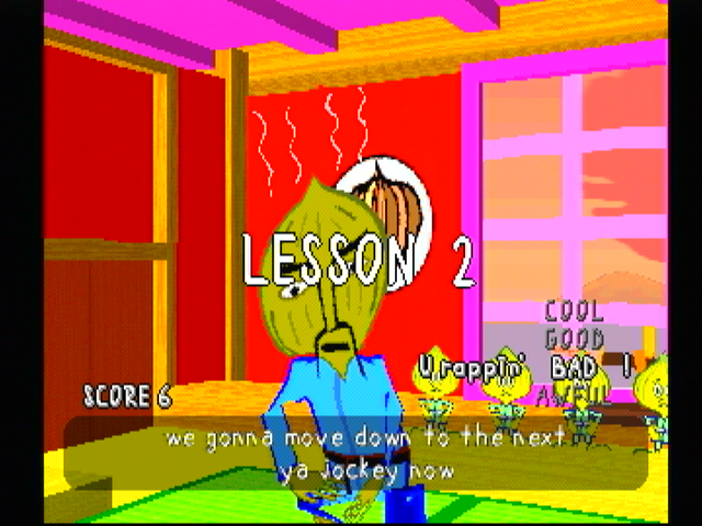 PaRappa the Rapper (PlayStation) screenshot: Whatever that means...