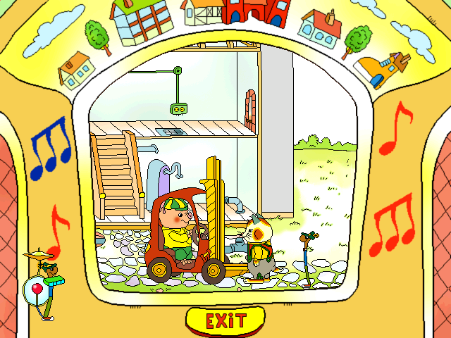 Richard Scarry's Busytown (Windows) screenshot: Not only is there music, but video as well!