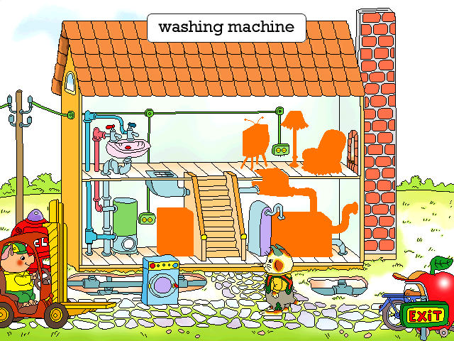 Richard Scarry's Busytown (Windows) screenshot: Connecting the big appliances.
