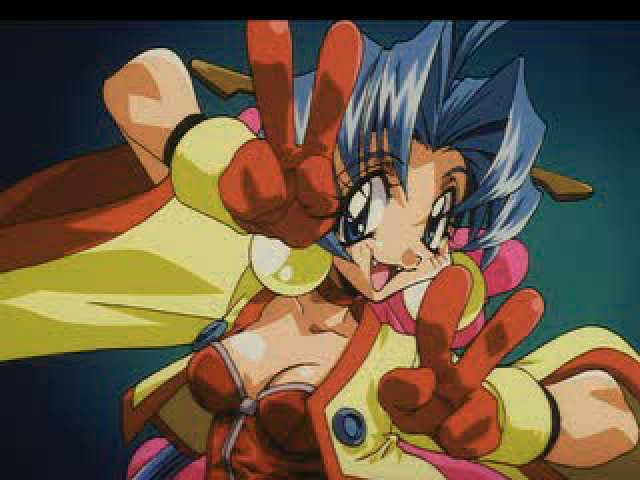 Saber Marionette J: Battle Sabers (PlayStation) screenshot: Perky! (from intro)