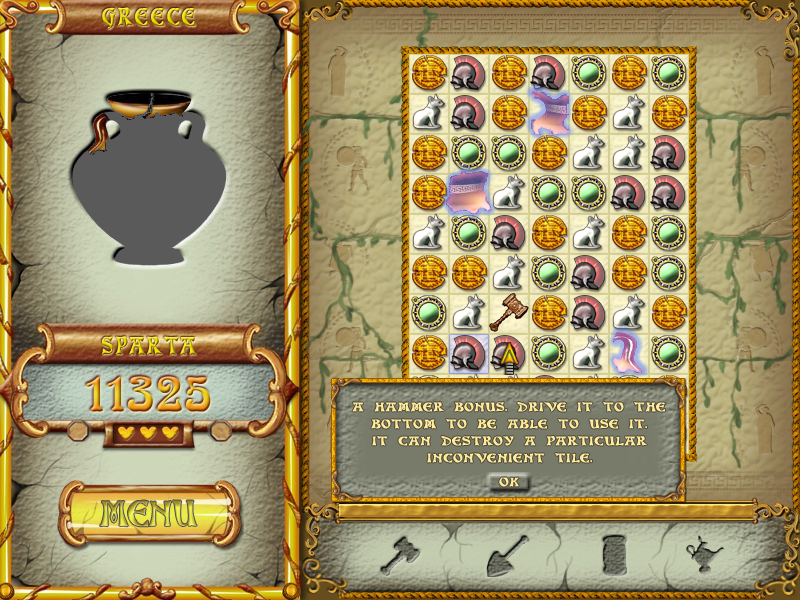 Atlantis Quest (Windows) screenshot: The hammer.