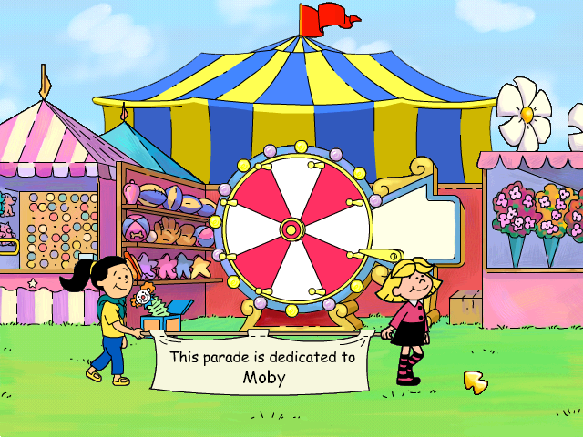 Clifford the Big Red Dog: Phonics (Windows) screenshot: The player gets a whole parade dedicated to him